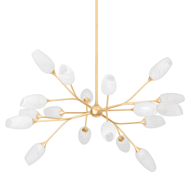 Troy Lighting Aldean Vintage Gold Leaf 44W x 44L x 24.5H Chandelier