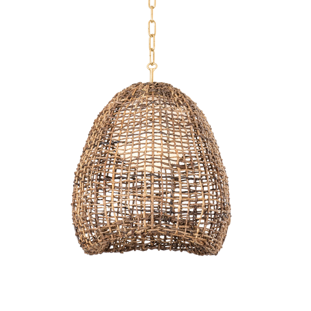 Troy Lighting Maester Vintage Gold Leaf 16W x 16L x 19.75H Pendant