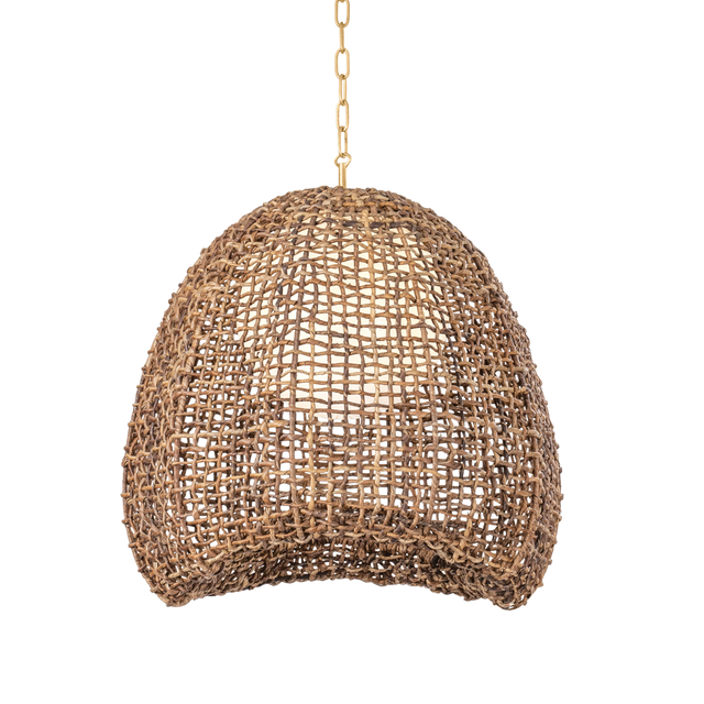 Troy Lighting Maester Vintage Gold Leaf 24W x 24L x 25H Pendant