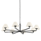 Troy Lighting Ozias BLACK IRON 50W x 50L x 11.5H Chandelier