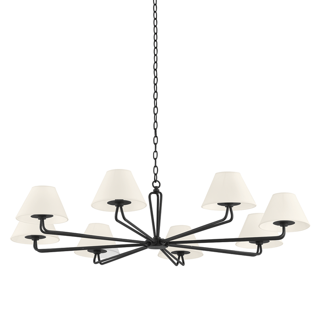 Troy Lighting Ozias BLACK IRON 50W x 50L x 11.5H Chandelier