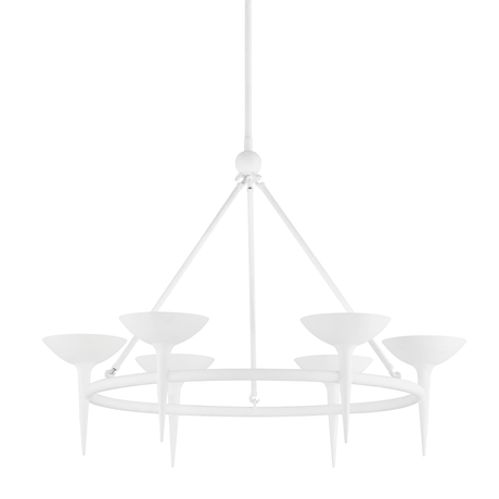 Troy Lighting Cecilia GESSO WHITE 40W x 40L x 30H Chandelier