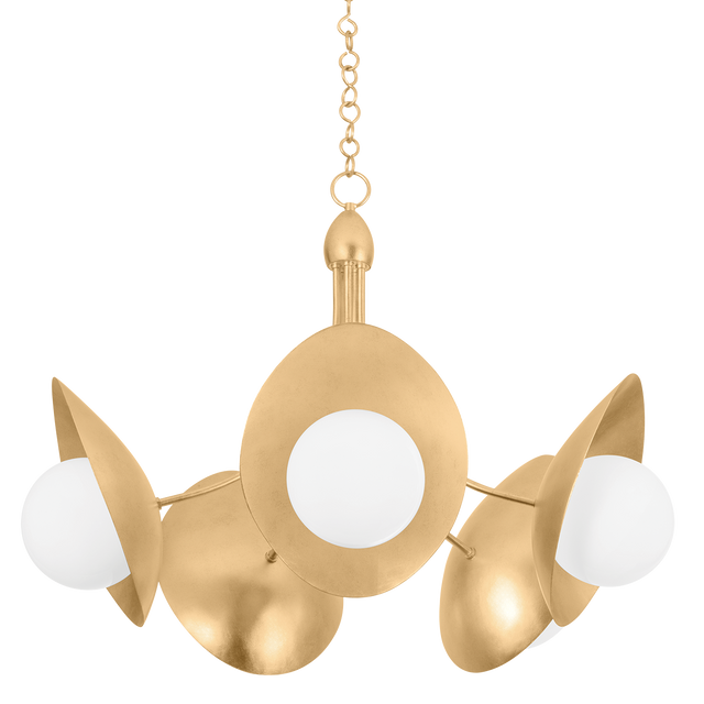 Troy Lighting Olson VINTAGE GOLD LEAF 38.25W x 38.25L x 26H Chandelier