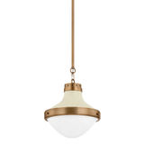 Troy Lighting Maxton PATINA BRASS AND SOFT SAND 13.5W x 13.5L x 13.75H Pendant