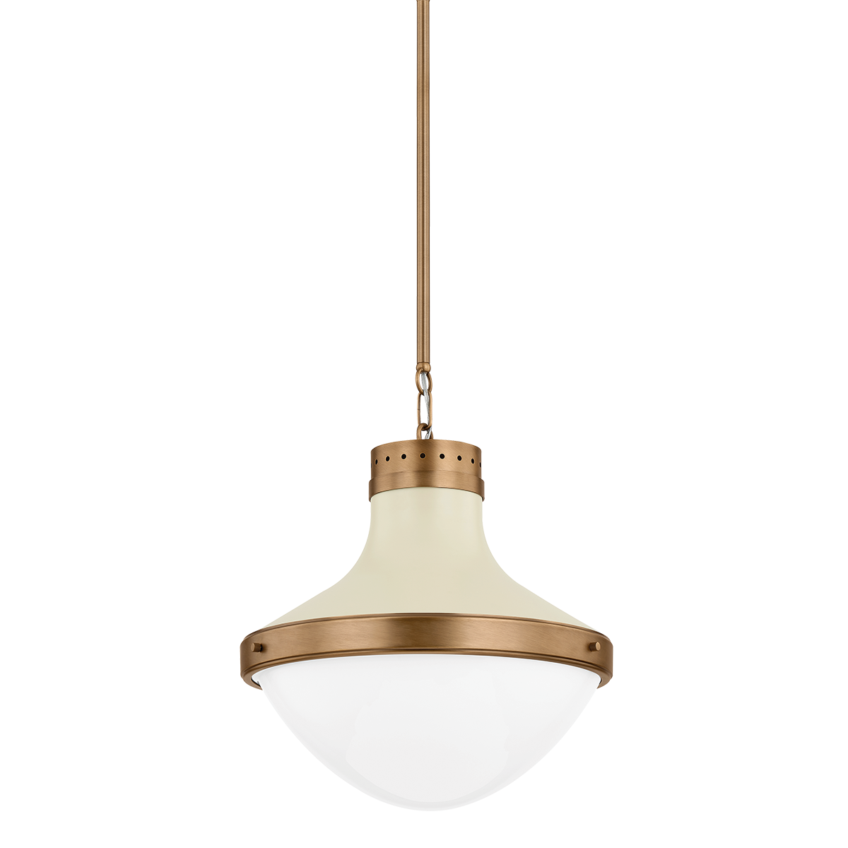 Troy Lighting Maxton PATINA BRASS AND SOFT SAND 17.75W x 17.75L x 17H Pendant