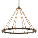 Troy Lighting Pike Place SHIPYARD BRONZE 42W x 42L x 32.5H Chandelier