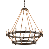 Troy Lighting Pike Place HERITAGE BRONZE 32W x 38H Chandelier