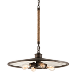 Troy Lighting Brooklyn HERITAGE BRONZE 26W x 26L x 9.25H Chandelier