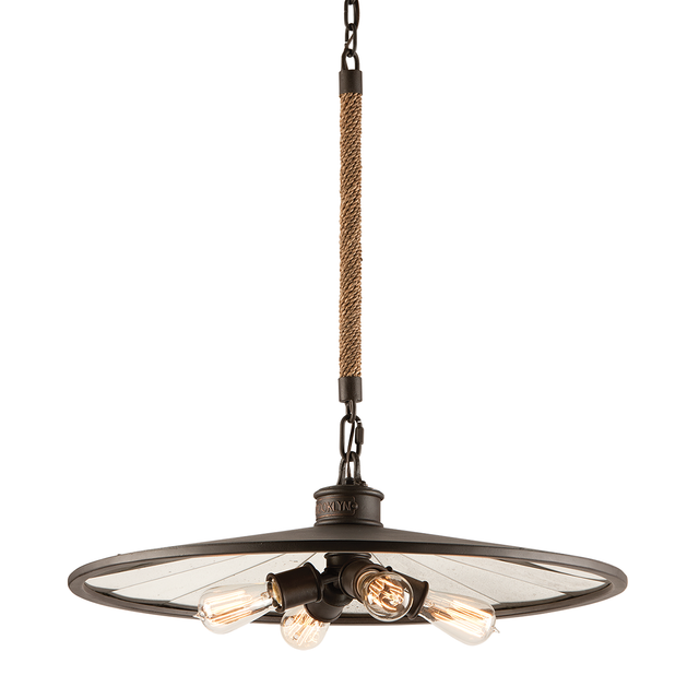 Troy Lighting Brooklyn HERITAGE BRONZE 26W x 26L x 9.25H Chandelier