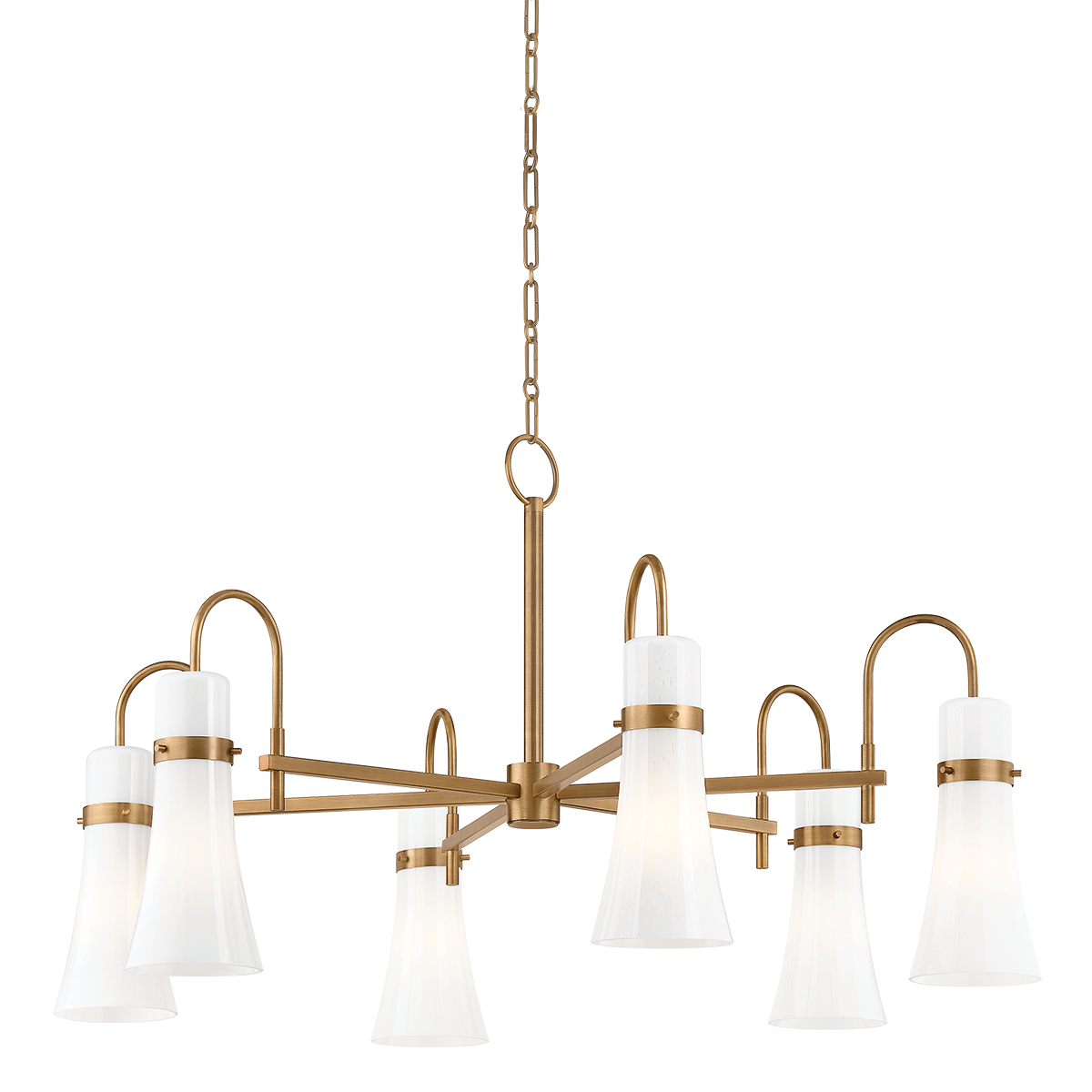 Troy Lighting Maple PATINA BRASS 38W x 38L x 21.5H Chandelier