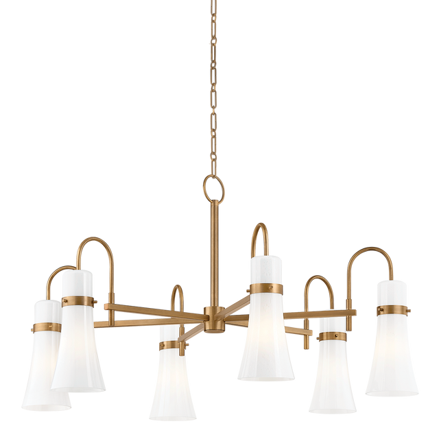 Troy Lighting Maple PATINA BRASS 38W x 38L x 21.5H Chandelier