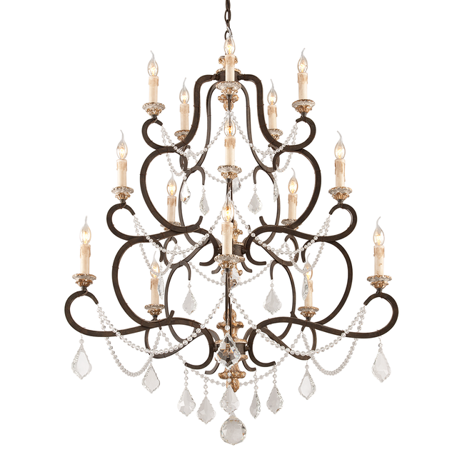 Troy Lighting Bordeaux PARISIAN BRONZE 43W x 43L x 51.5H Chandelier