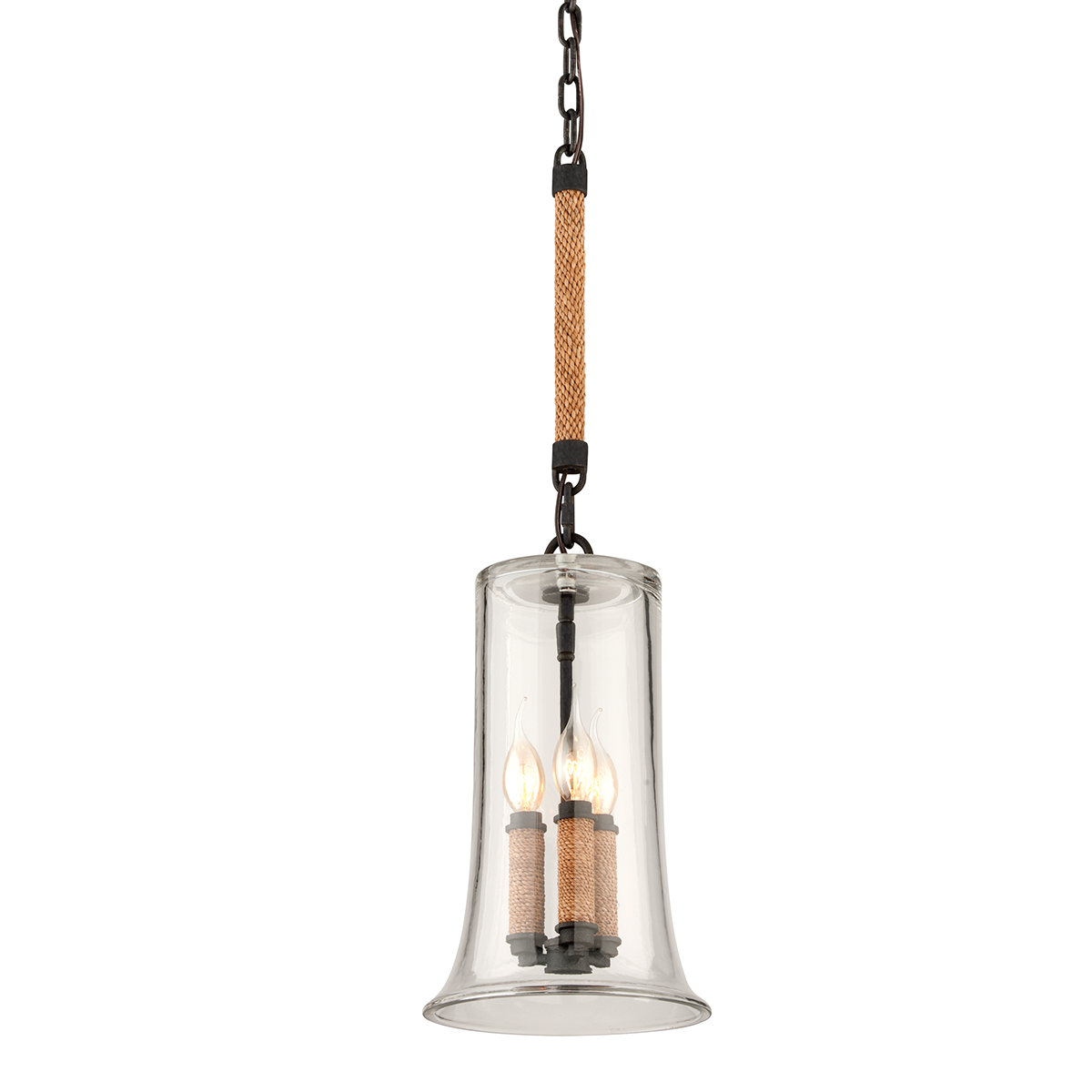 Troy Lighting Pier 39 FORGED IRON 9W x 9L x 15.5H Pendant