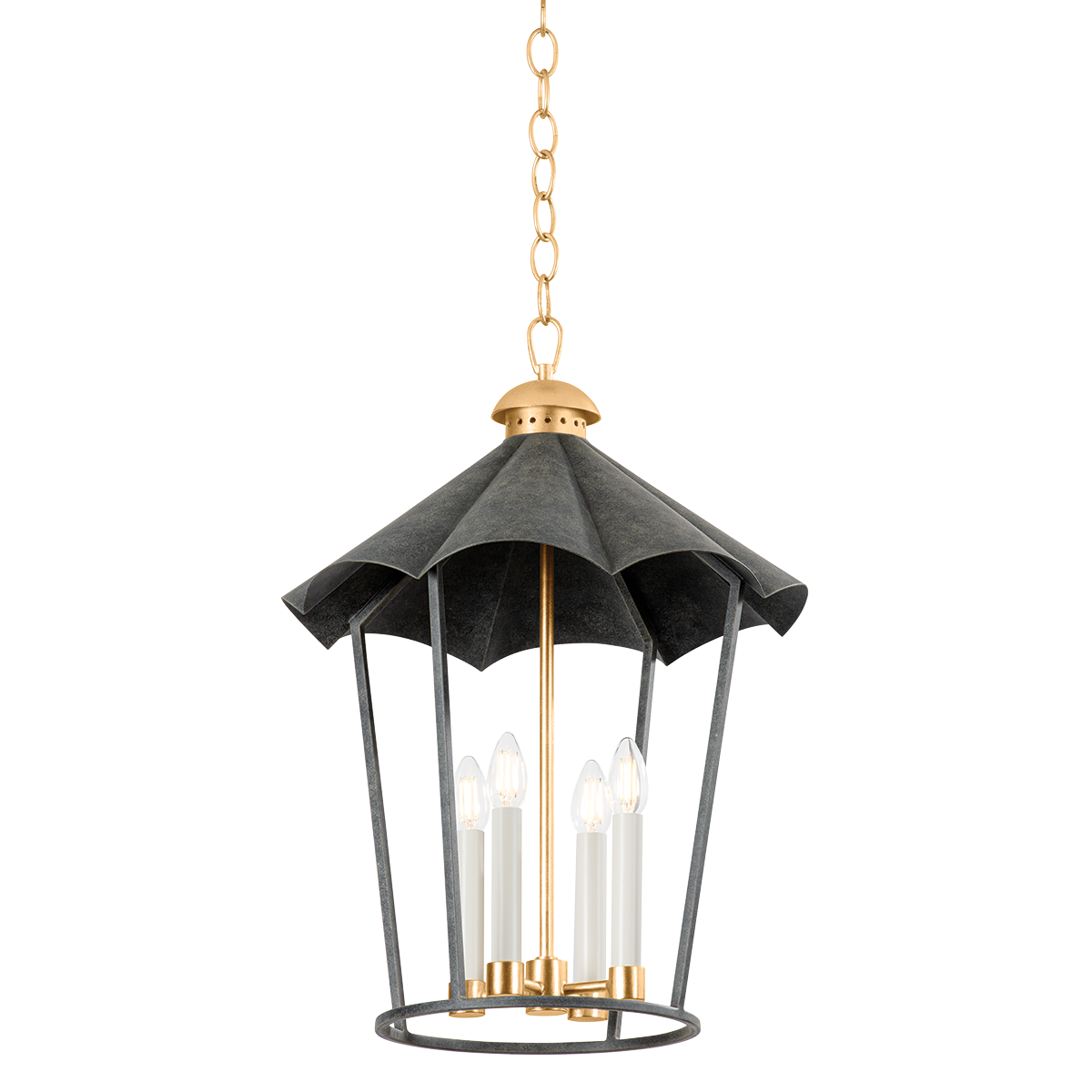 Troy Lighting Wildomar VINTAGE GOLD LEAF/FRENCH IRON 17.5W x 17.5L x 24.25H Candleholder