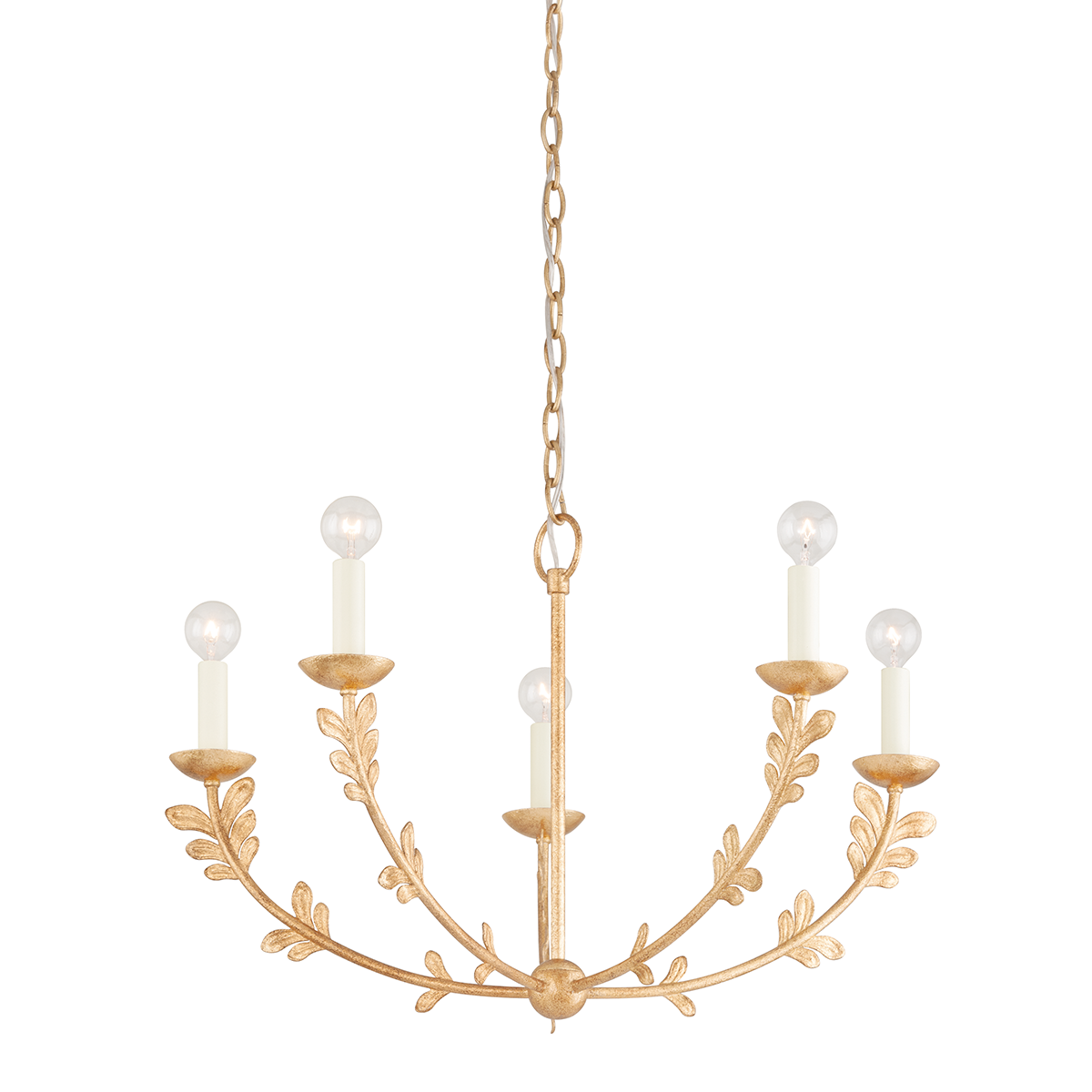 Troy Lighting Florian VINTAGE GOLD LEAF 28W x 28L x 17.25H Chandelier