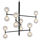 Troy Lighting Andromeda TEXTURED BLACK & POLISH NICKEL 42W x 42L x 37.5H Chandelier
