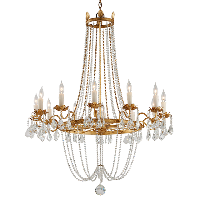 Troy Lighting Viola VINTAGE GOLD LEAF 37.5W x 37.5L x 48.25H Chandelier