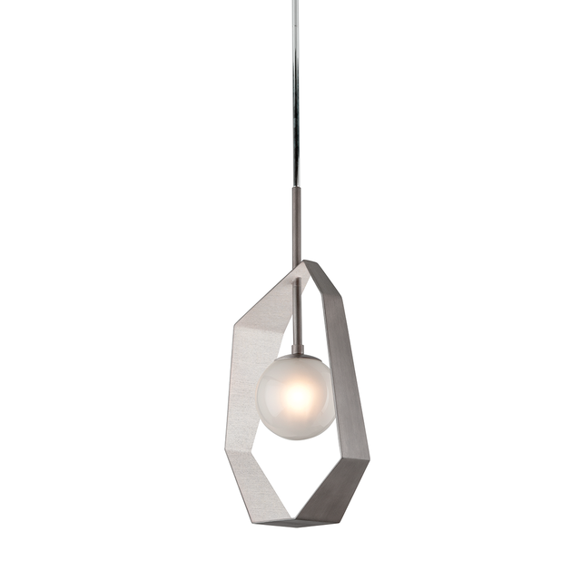 Troy Lighting Origami GRAPHITE WITH SILVER LEAF 11.75W x 6L x 73.25H Pendant