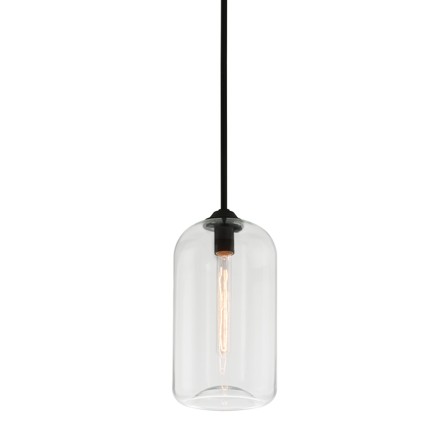 Troy Lighting District SOFT BLACK 8W x 8L x 15.75H Pendant