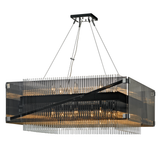 Troy Lighting Apollo BRONZE/POLISHED CHROME 34.5W x 34.5L x 14.5H Chandelier