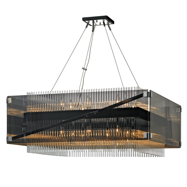 Troy Lighting Apollo BRONZE/POLISHED CHROME 34.5W x 34.5L x 14.5H Chandelier