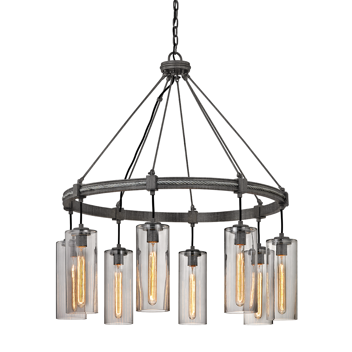 Troy Lighting Union Square Graphite 36W x 36L x 39.75H Chandelier