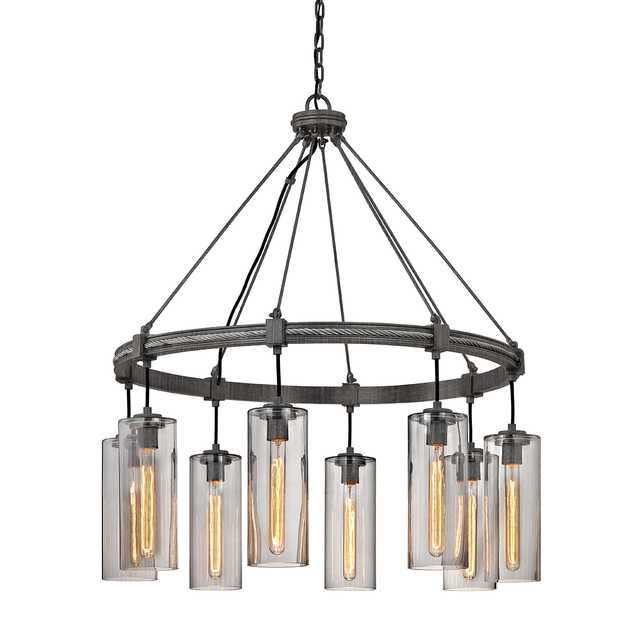 Troy Lighting Union Square Graphite 36W x 36L x 39.75H Chandelier