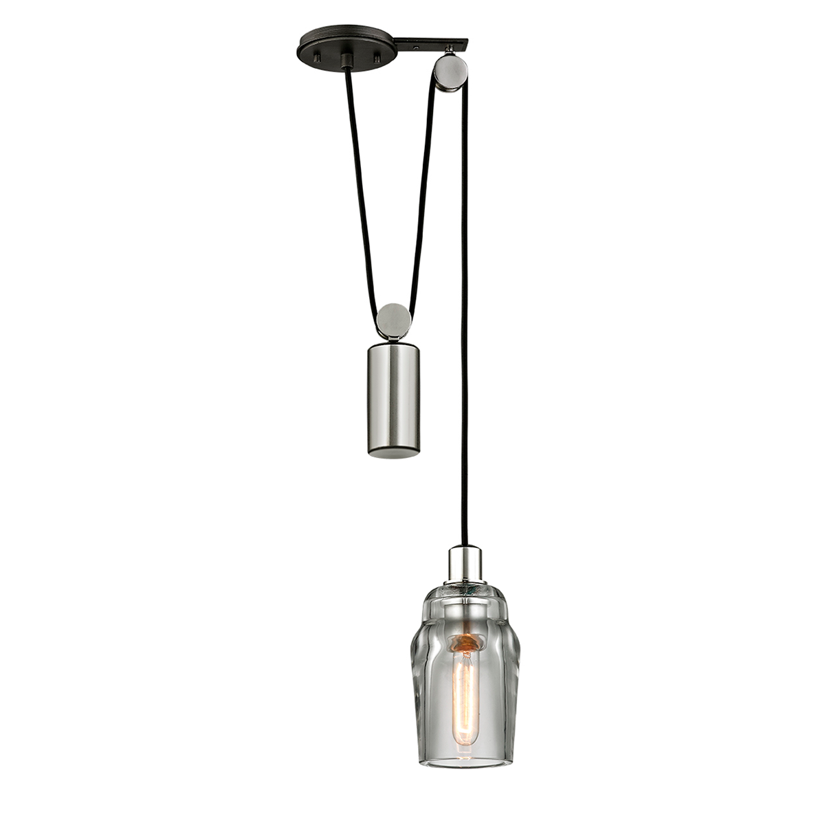 Troy Lighting Citizen GRAPHITE AND POLISHED NICKEL 4.75W x 10L x 9.75H Pendant