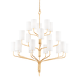 Troy Lighting Juniper Gold Leaf 52W x 52L x 59.25H Chandelier