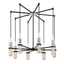Troy Lighting Xavier TEXTURED IRON/POLISHED CHROME 36W x 36L x 10.25H Chandelier