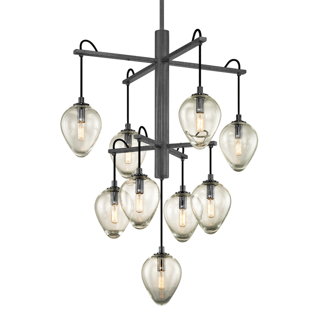 Troy Lighting Brixton GRAPHITE/BLACK CHROME 30.25W x 30.25L x 38.5H Chandelier
