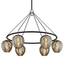 Troy Lighting Iliad TEXTURED BLACK & POLISH NICKEL 40W x 28.75H Chandelier