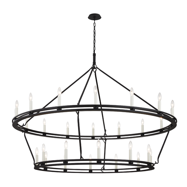 Troy Lighting Sutton TEXTURED BLACK 61W x 61L x 49H Chandelier