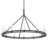 Troy Lighting Sutton TEXTURED BLACK 44W x 44L x 28.5H Chandelier