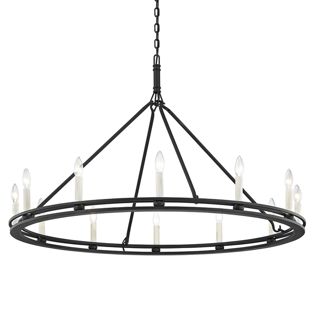 Troy Lighting Sutton TEXTURED BLACK 44W x 44L x 28.5H Chandelier