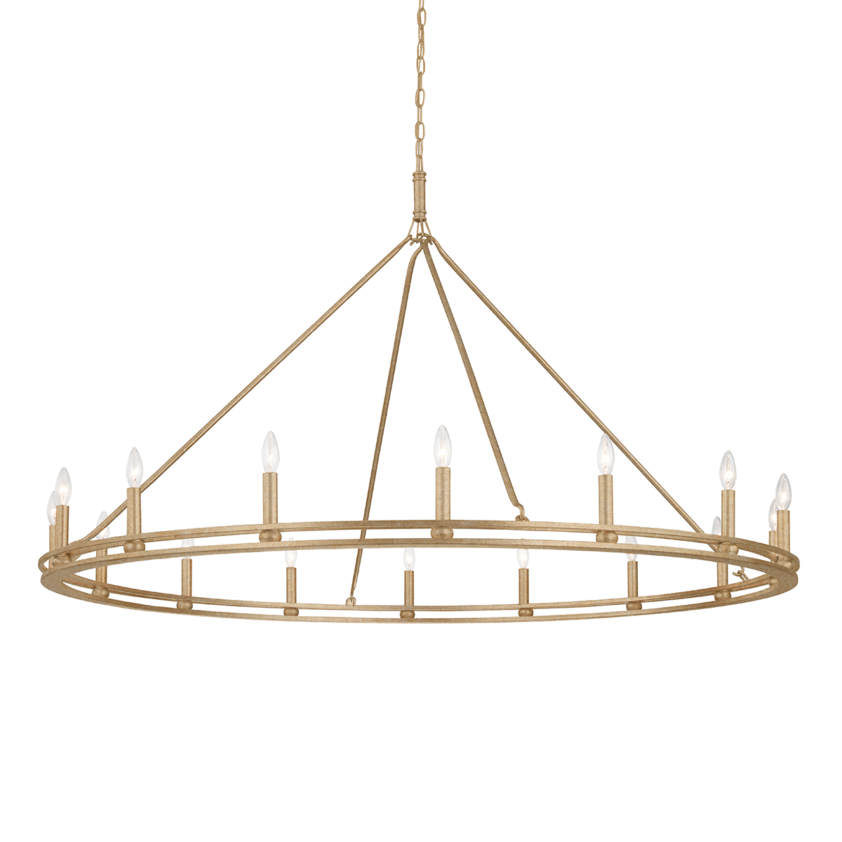 Troy Lighting Sutton CHAMPAGNE SILVER LEAF 61W x 61L x 39.5H Chandelier