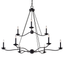 Troy Lighting Sawyer FORGED IRON 53.5W x 53.5L x 42H Chandelier