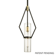 Troy Lighting Raef TEXTURED BRONZE BRUSHED BRASS 9.5W x 9.5L x 24.25H Pendant