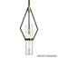 Troy Lighting Raef TEXTURED BRONZE BRUSHED BRASS 9.5W x 9.5L x 24.25H Pendant