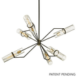 Troy Lighting Raef TEXTURED BRONZE BRUSHED BRASS 50W x 50L x 27.25H Chandelier