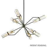 Troy Lighting Raef TEXTURED BRONZE BRUSHED BRASS 50W x 50L x 27.25H Chandelier