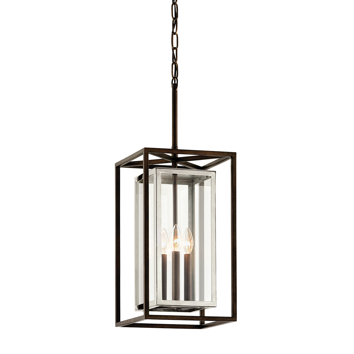 Troy Lighting Morgan BRONZE/STAINLESS STEEL 10.75W x 10.5L x 27.75H Candleholder