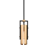 Troy Lighting Emerson SOFT OFF BLACK/BRUSHED BRASS 4.75W x 4.75L x 13H Pendant