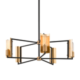 Troy Lighting Emerson SOFT OFF BLACK/BRUSHED BRASS 32W x 32L x 9H Chandelier