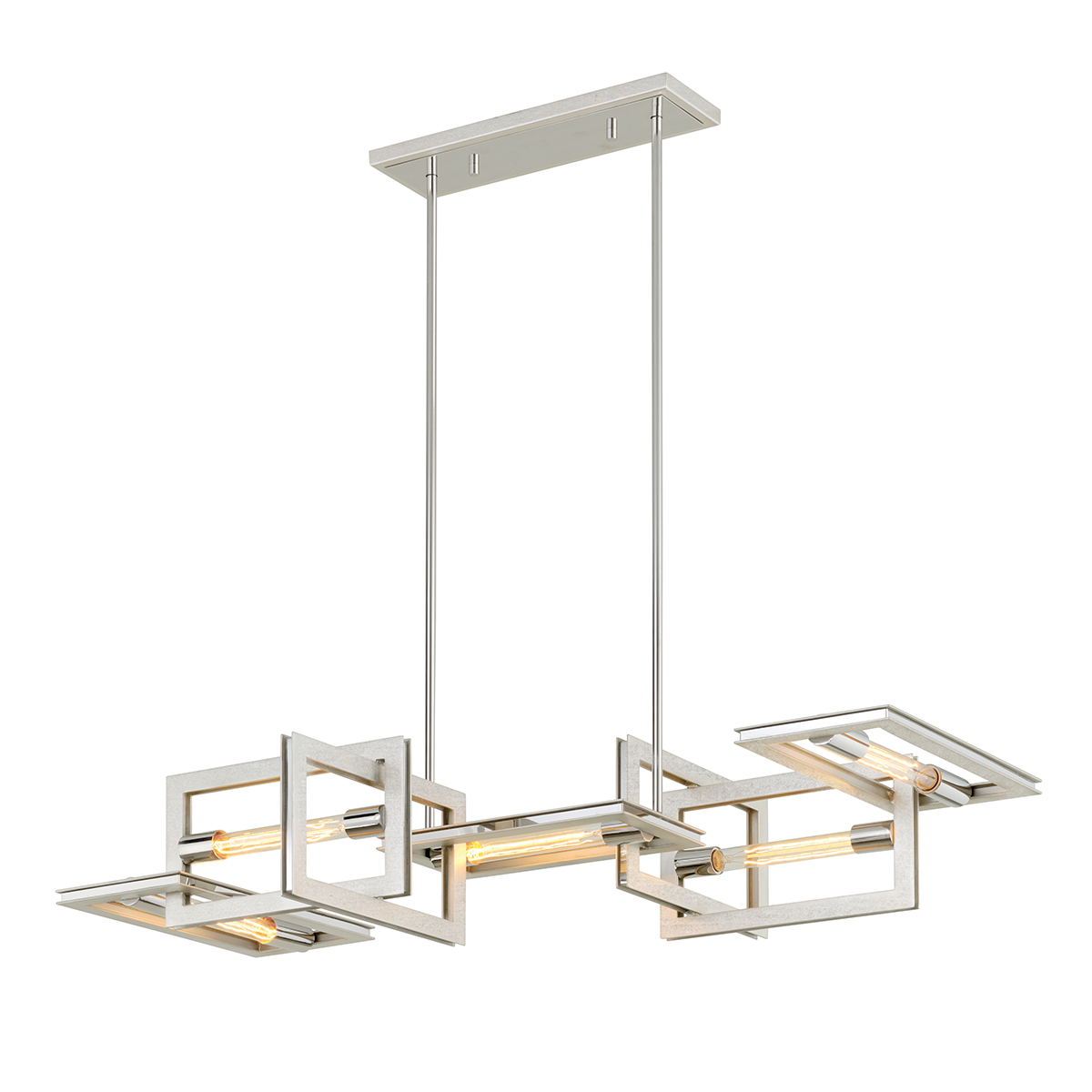 Troy Lighting Enigma SILVER LEAF W STAINLESS ACC 31W x 43.5L x 11.25H Trim