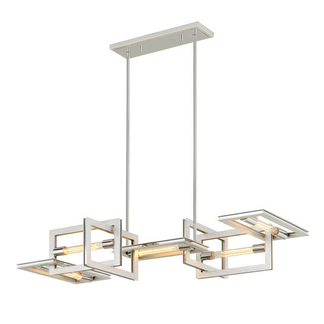 Troy Lighting Enigma SILVER LEAF W STAINLESS ACC 31W x 43.5L x 11.25H Trim