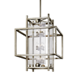 Troy Lighting Crosby ANTIQUE SILVER LEAF 28W x 28L x 41H Candleholder