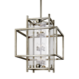 Troy Lighting Crosby ANTIQUE SILVER LEAF 28W x 28L x 41H Candleholder