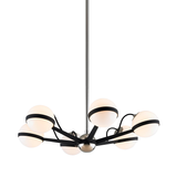 Troy Lighting Ace TEXTURED BLACK & POLISH NICKEL 27.75W x 27.75L x 6.5H Chandelier