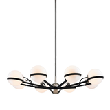 Troy Lighting Ace CARBIDE BLK WITH POLISHED NICKEL ACCENTS 37.75W x 37.75L x 9H Chandelier